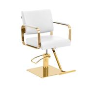 physa Poltrona da parrucchiere con poggiapiedi - 50 - 66 cm - 200 kg - Bianco, oro PHYSA OTLEY WHITE_GOLD