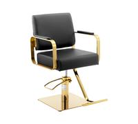 physa Poltrona da parrucchiere con poggiapiedi - 50 - 66 cm - 200 kg - Nero, oro PHYSA OTLEY BLACK