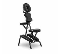 physa Sedia Massaggio Pieghevole Shiatsu Panca Massaggi MONTPELLIER BLACK (Nero, 160 kg, Acciaio)