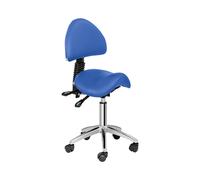 physa Sgabello a sella con schienale - a rotelle - 550 - 690 mm - 150 kg - Blu PHYSA BERLIN BLUE