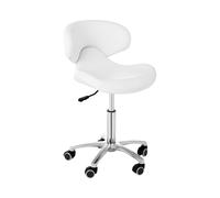physa Sgabello con schienale - 450 - 590 mm - 150 kg - Bianco PHYSA ANDRIA WHITE