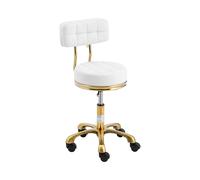 physa Sgabello con schienale - 47 - 61 cm - 150 kg - Bianco, oro PHYSA GELA WHITE