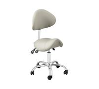 physa Sgabello con schienale - Schienale e seduta regolabili in altezza - 51 - 65 cm - 150 kg - Grigio, Argento PHYSA MANNHEIM GRAY