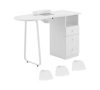 physa Tavolo manicure professionale con aspiratore per ricostruzione unghie - 3 cassetti PHY-MT-10