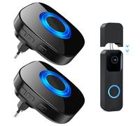 PHYSEN Ripetitore di Segnale Wireless Speciale per Blink Doorbell, Convertitore Wireless per Sistemi di Campanello, Solo per la Modalità Cablata, Set di Espansione con 2 Ricevitori e 1 Trasmettitore
