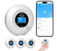 PHYSEN WiFi Rilevatore di Fumo e Monossido di Carbonio, con 10 Anni di Durata e Batteria Sostituibile, Rilevatore Combinato Intelligente Compatibile con l'App Tuya, Conforme EN14604 e EN50291, 3St