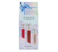 Physicians Formula Mistletoe Ready Trio, Set di 3 Gloss Labbra volumizzanti, rimpolpanti e idratanti per un effetto immediato e duraturo