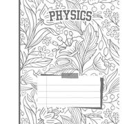 Physics Composition Notebook | 7.5x9.25”, 120 Pages | Floral Grey Design: Sl nd stylish - perfect for science students and class notes.