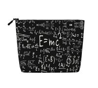 Physics Formula Law E = Mc2, borsa cosmetica per trucco per uso quotidiano borsa per cosmetici imitazione lino borsa da toilette portatile da viaggio