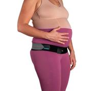 PHYSIOMAT Cintura Tonic - Nero - Allevia il dolore - per gravidanza, post-partum, sport - Altezza: 5 cm - Per taglie 36 e inferiori - Eco-Responsabile: filo riciclato, made in France