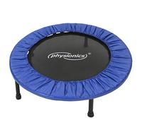 Physionics® Mini Trampolino - Diametro a Scelta (Ø 81, 91, 96, 102, 114, 122 cm), Piedini Antiscivolo, da Interno e Esterno - Tappeto Elastico, da Fitness, per Saltare (Ø 91 cm)