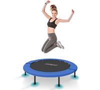 Physionics® Mini Trampolino - Diametro a Scelta (Ø 81, 91, 96, 102, 114, 122 cm), Piedini Antiscivolo, da Interno e Esterno - Tappeto Elastico, da Fitness, per Saltare (Ø 81 cm)
