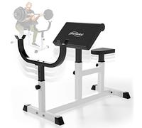 Physionics® Panca Scott - Regolabile, Imbottita, in Acciao, Carico Massimo 200 kg, Preacher Curl, Panca per Palestra, Bicipiti, Bodybuilding, Sollevamento Pesi