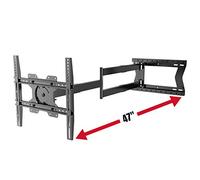 Physix 2120 - Supporto da parete per TV a braccio lungo, per schermi da 32 a 75 pollici, estensione extra lunga fino a 47", supporto per TV resistente, supporta fino a 35 kg, movimento completo,