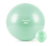 PhysKcal 85 cm, pallina da ginnastica spessa e 23 cm, set di palline da pilates, anti scoppio, antiscivolo, per casa, palestra e ufficio