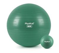 PhysKcal Palla da ginnastica da 85 cm, spessore verde e 23 cm, set di palline da pilates, anti-scoppio, antiscivolo, per l'equilibrio, per la casa, la palestra e l'ufficio