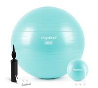 PhysKcal Pallina da ginnastica 85 cm blu e set da 23 cm per pilates, anti-scoppio, antiscivolo, per la casa, la palestra e l'ufficio