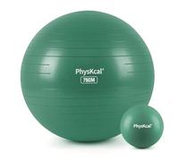 PhysKcal Pallina da ginnastica da 75 cm, spessore verde e 23 cm, set di palline da pilates, anti-scoppio, antiscivolo, per l'equilibrio, per la casa, la palestra e l'ufficio
