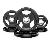 PhysKcal Set di Dischi Olimpici da 1,25 kg, 2,5 kg, 5 kg, 5 cm, Piastre in ghisa rivestite in Gomma per Allenamento Trasversale con Inserto in Acciaio, per bilanciere Olimpico Ez Curl
