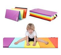PhysKcal Tappetino da ginnastica pieghevole a 5 pannelli, con manici per il trasporto, tappetino da gioco, tappetino sportivo per bambini, imbottitura per Activity Play