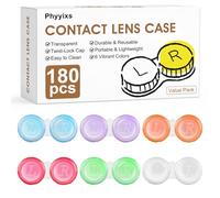 Phyyixs Confezione da 180 custodie per lenti a contatto, trasparenti, graziose, per casa e viaggi, 6 colori (180)