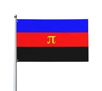 Pi π Funny Pride Flag Flag 3x5 Ft One Side Outdoor Farmhouse Yard Sign Bandiera decorativa da giardino con occhielli in ottone