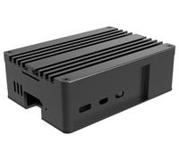 Pi-5 Pro Alluminio Custodia per Raspberry Pi 5, Nero - A-RA13-M2B