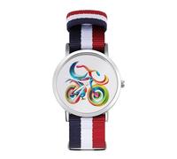 Pi Bike Orologio sportivo colorato per uomo donna cinturino in nylon orologio analogico al quarzo, Stile:, regular, Cinturino