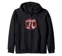 Pi circondato da cuori rosso modello Felpa con Cappuccio