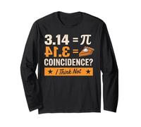 Pi Day 3,14 = Pie Coincidenza Penso Che Non la Scienza degli Amanti della Matematica Maglia a Manica