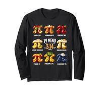Pi Menu Pi Day Matematica Insegnante Matematica Amante Maglia a Manica