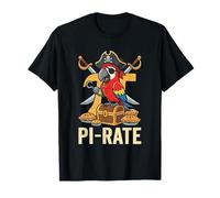 Pi-Rate Parrot Math Teacher Pi Day Pirate Pun 3.14 Maglietta