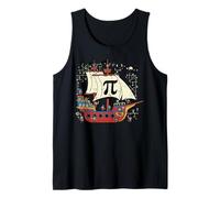 Pi Rate Pirate Ship Funny Math Pie Pun Uomini Ragazzi Bambini Donne Canotta