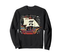 Pi Rate Pirate Ship Funny Math Pie Pun Uomini Ragazzi Bambini Donne Felpa