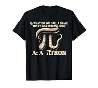 Pi Tee Divertente Python Snake Humor Pi Simbolo Matematica Scienza Regali Maglietta