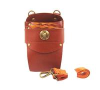 Piacella di vettura in pelle per la custodia salone salone barbiere parrucchiere utensili per capelli cinghia a forbice cinghia di forbice, per pettini, clip marrone