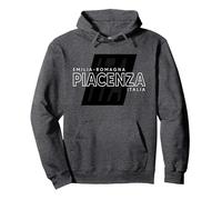 Piacenza Emilia-Romagna Italia - Piacenza Italia Performance Felpa con Cappuccio, Unisex per Adulti, Grigio Scuro, XXL