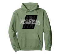 Piacenza Emilia-Romagna Italia - Piacenza Italia Performance Felpa con Cappuccio, Unisex per Adulti, Verde Salvia, L