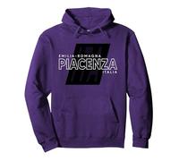 Piacenza Emilia-Romagna Italia - Piacenza Italia Performance Felpa con Cappuccio, Unisex per Adulti, Viola, XL