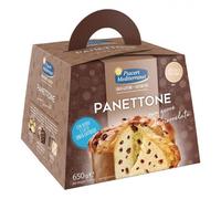 Piaceri Mediterranei Panettone Gocce di Cioccolato Senza Glutine e Lattosio,650g