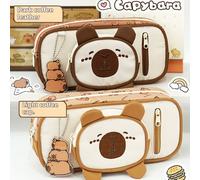 Piacevole Matita Borsa Grande Capacità Penna Custodia Capibara Astuccio Estetica