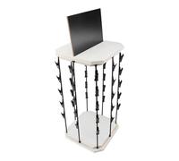 Piactono per Chip con Chip Organizer con Cuscinetto da Scrittura Creative Creative 360 ° Ruota 5 Livelli 40 Stip di Chip in Legno per Snack Candy