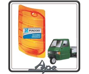 Piaggio GEMMA LENTE FRECCIA PLASTICA VETRINO INDICATORE DI DIREZIONE SEGNALAZIONE ANTERIORE DESTRA DESTRO DX APE TM 703 ORIGINALE 213717.