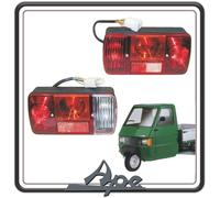 Piaggio KIT DUE FARO FARI FANALE FRECCE FRECCIA INDICATORE DI DIREZIONE POSTERIORE APE TM 703 ORIGINALE