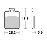 PIAGGIO LIBERTY 2T E2 PTT (C37401) 50 PASTIGLIE FRENO SBS 142 HF 2004 2007