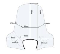 107A - Givi Parabrezza trasparente 50,8x66cm KeeWay Goccia 50 (09 > 11)