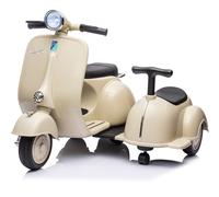 Piaggio Vespa con Sidecar Small Elettrica 6V per Bambini Crema