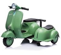 Piaggio Vespa con Sidecar Small Elettrica 6V per Bambini Verde