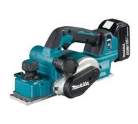 Makita DKP181RTJ 18V Li-Ion LXT 82mm Pialla, Profondità di taglio 3mm, 2 x 5.0 Ah Batterie, Caricatore & Custodia