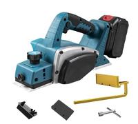 Pialla a batteria compatibile con batteria Makita da 18 V, piallatrice elettrica 15000 giri/min, larghezza pialla: 82 mm, foro 2 mm, piallatrice elettrica per lavori in legno, mobili (senza batteria)